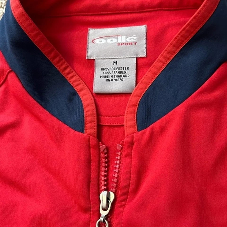 Куртка спортивная на молнии Bolle размер M красная теннис гольф пиклбол - Изображение 3 из 4