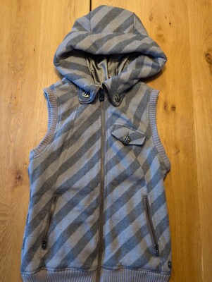 Burton Women DryRide Vest Hooded Fleece Zip Pockets Lined Snowboard Ski Winter M