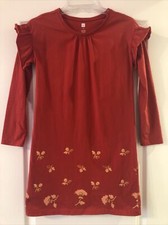 Girls TEA Collection Red Floral Long Sleeve Dress Size 12