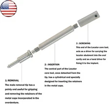 US Universal Implant Locat0r Core Tool Retention Caps Insertion Extraction Tools