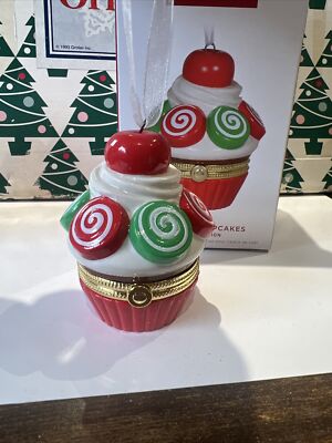 Weihnachten Cupcake Sonderedition Punze Andenken Baumschmuck Neu im Karton