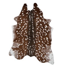 Faux Fur Sika Deer Print Animal Skin Hide Pelt Area Rug Mat Carpet 43.3 35.4in