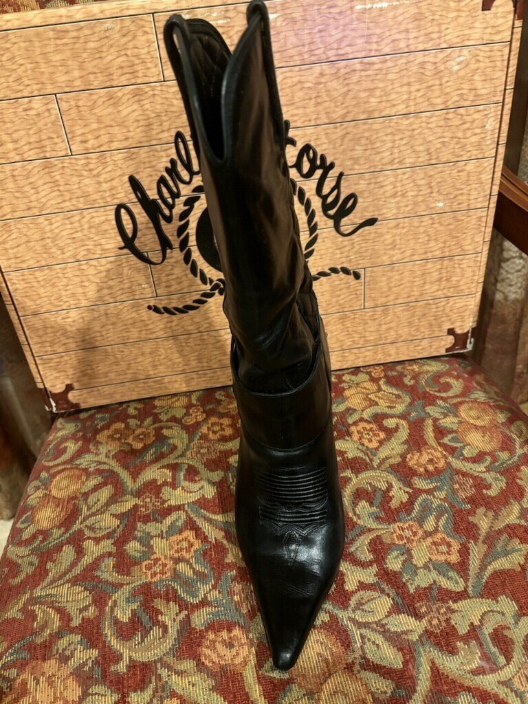【美品】Charlie 1 Horse ウェスタン ブーツ 24cm Women's Authentic Charlie 1 Horse Embroidered Leather Cowboy