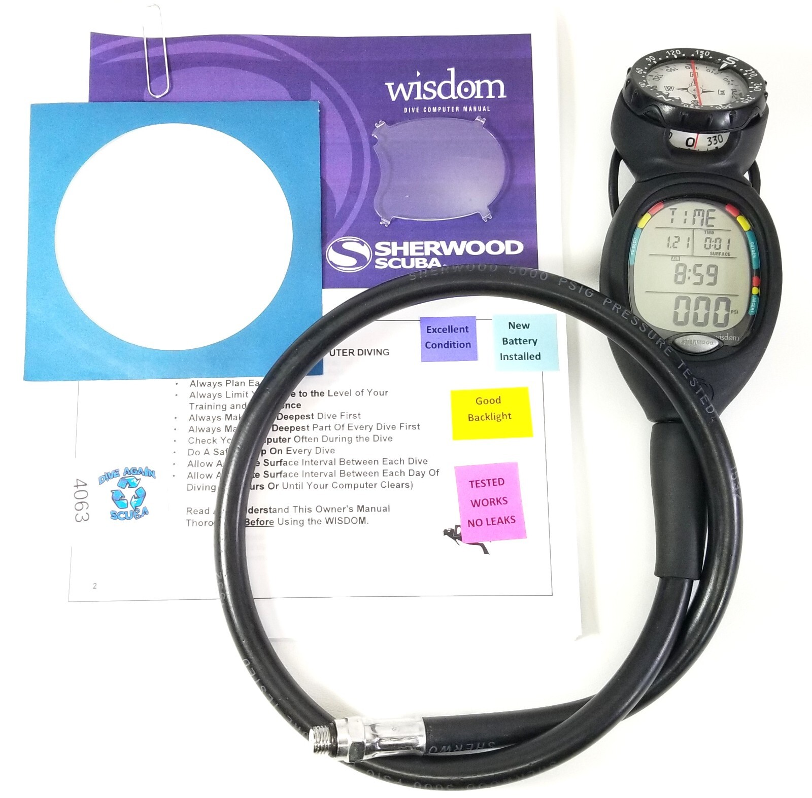 Sherwood WISDOM Air Integrated Scuba Dive Computer Air & Nitrox