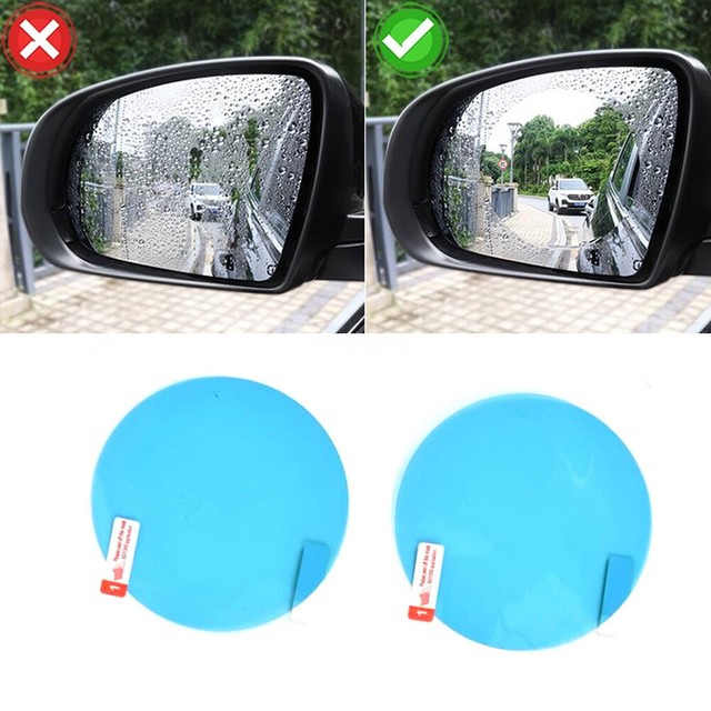 2x Car Anti Fog Antiglare Rainproof Rearview Mirror Trim Film Cover