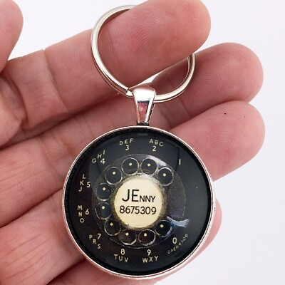 #ad JEnny 867 5309 Telephone Dial Keychain or Necklace GOT YOUR NUMBER Tommy Tutone $12.95