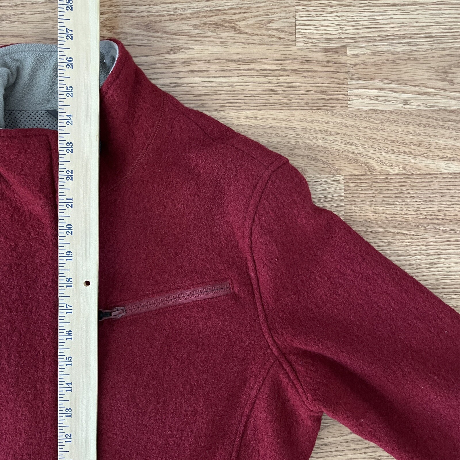 Woolrich Full Zip Ruby Red Wool Jacket 15417 Wome… - image 8