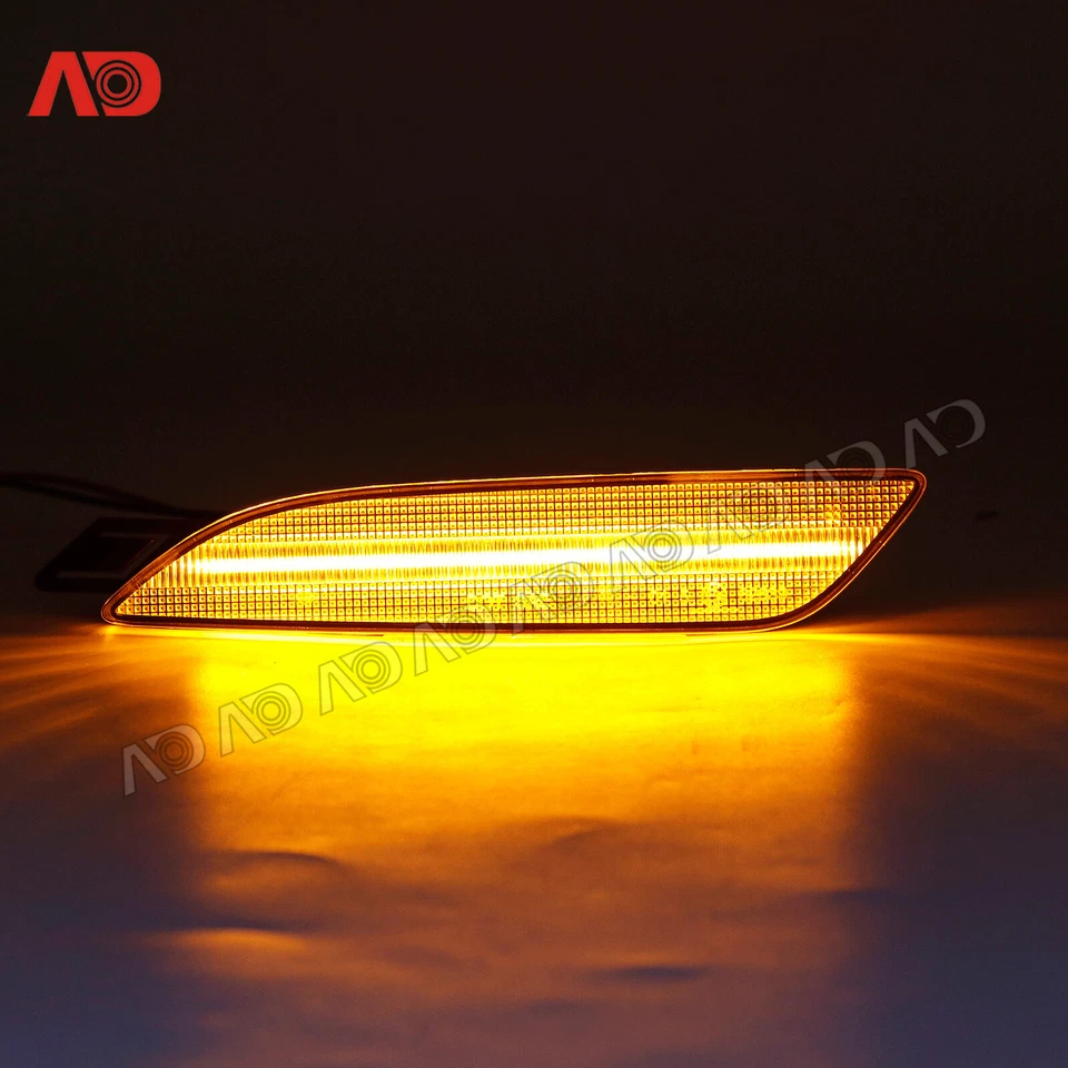 2 PIEZAS Para Porsche Panamera 2014-2016 LED Luz Marcadora Lateral Lámpara Lente Transparente Ámbar Foto 2 de 4