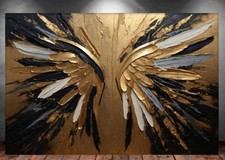 LEINWAND BILD ER XXL ABSTRAKT ENGELSFLÜGEL ENGEL FLÜGEL BUNT WAND POSTER P673