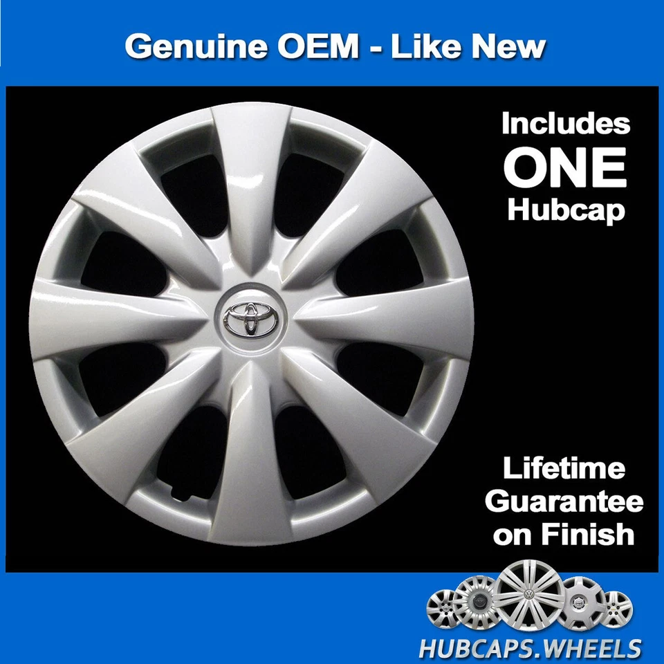 Tapacubos para Toyota Corolla 2009-2013, cubierta de rueda original de fábrica de 15 pulgadas 61147a Foto 2 de 4
