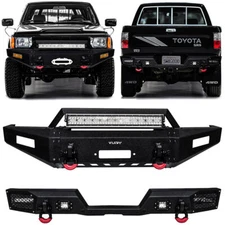 Vijay Fit 1989-1995 Toyota Pickup Front or Rear Bumper w/ LED Light and D-Rings