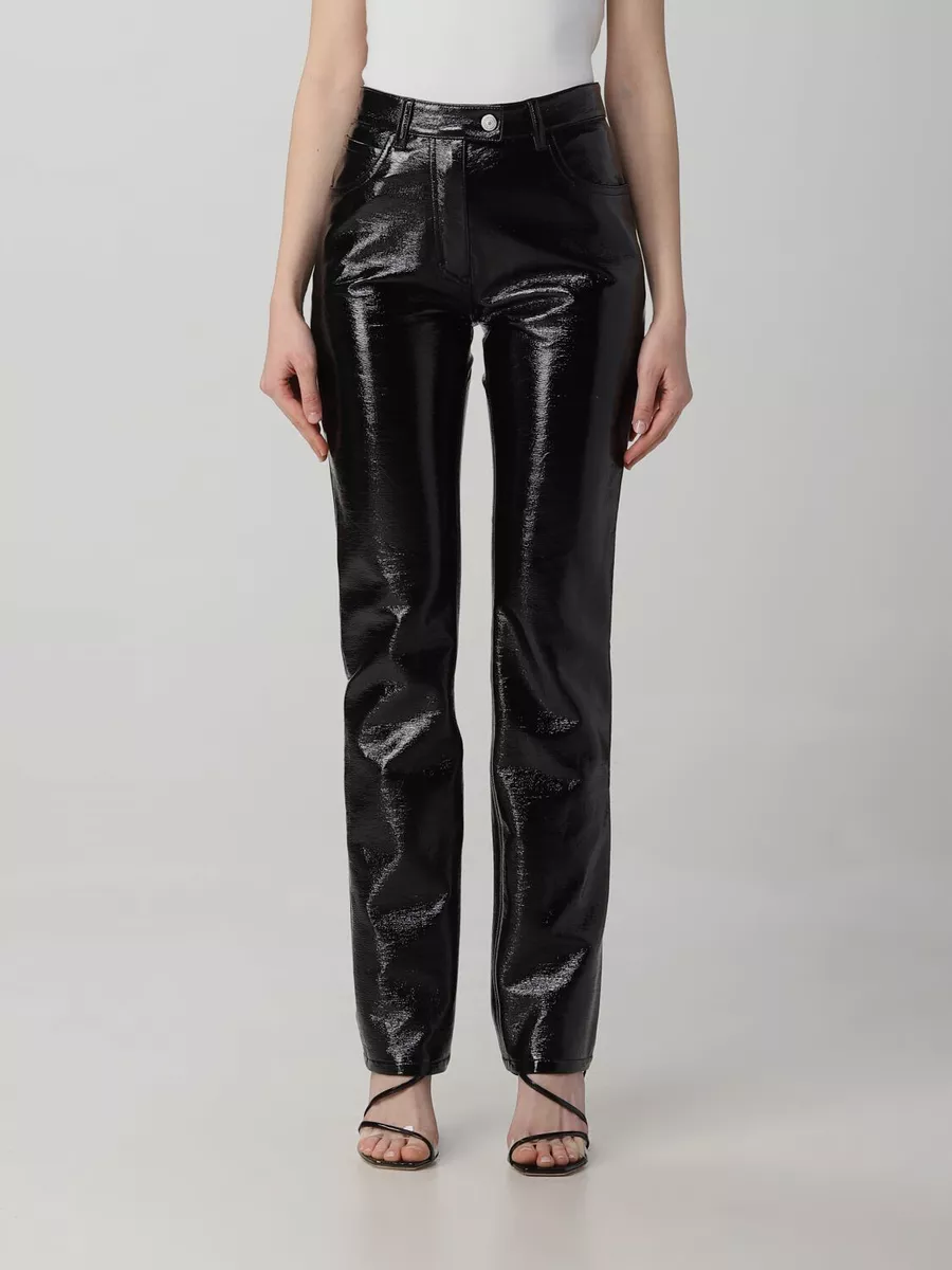 White vinyl sale trousers