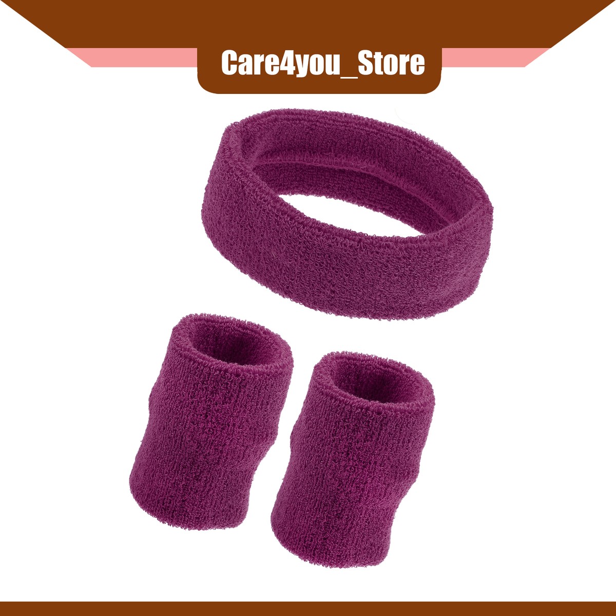 Item of Sport Headband Wristband Sweatband Stretchy Cotton Blend