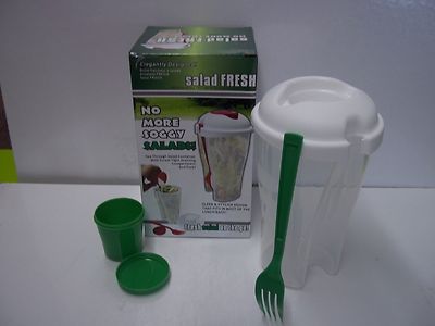 2 Salad Fresh Containers With Separate Dressing Compartment Great Lunch For Work