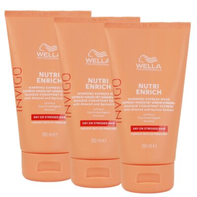 Wella Invigo Nutri Enrich 3 x 150 ml wärmende Haarmaske Set