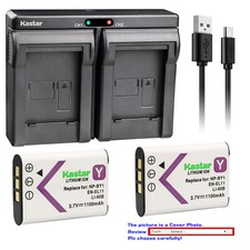 Kastar Battery Dual Charger for Nikon EN-EL11 ENEL11 COOLPIX S550 COOLPIX S560