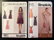 Simplicity 1607 OOP  / S9326 Sizes: 6-14 Misses' Dresses  NEW 