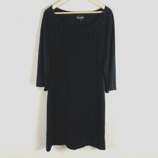 Connected Apparel Womens Dress X Large Black Knit Sweater Wide Sleeve Classic