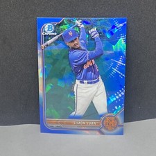 2022 BOWMAN DRAFT CHROME SAPPHIRE SIMON JUAN NEW YORK METS #BDC-52
