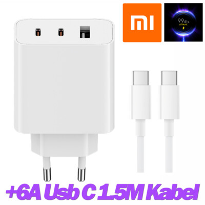 Original Xiaomi 67W GaN Ladegerät 2C1A 3 Ports TURBOCHARGE Usb C Ladekabel
