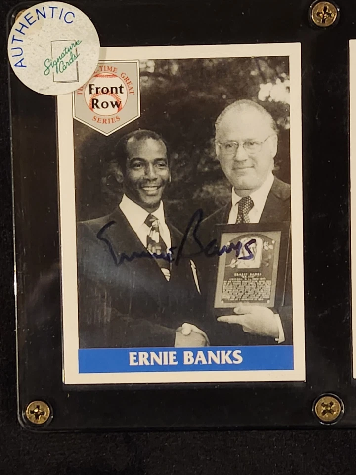 Série de autógrafos autênticos FRONT ROW. Hall da Fama Ernie Banks Willie Stargell - Imagem 4 de 4