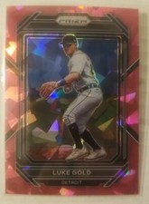 2023 Panini Prizm Baseball Pink Cracked Ice Prizm Card - #80 Luke Gold (RC) 