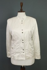 VERSACE JEANS COUTURE White Multipockets Snap Up Lightweight Blazer Jacket Sz M