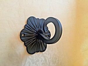 Heavy Duty Black Wrought Iron Metal Ceiling Hook Ceiling Bracket