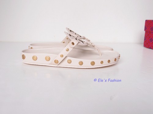NIB Tory Burch Miller Cloud Coin Leather Sandal CREAM US 6 7 7.5 8 8.5 AUTHENTIC - Picture 6 of 12