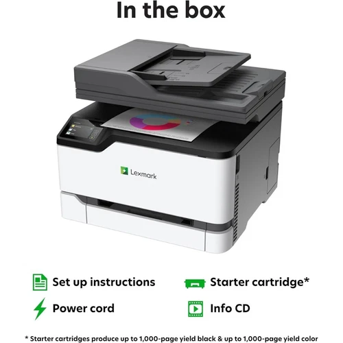 Lexmark CX431adw: Wireless Color Laser All-in-One Printer for Office | Duplex - Picture 6 of 8