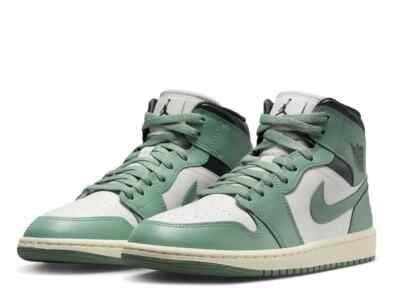 Nike AIR JORDAN 1 MID BQ6472-130 Jade Smoke SNEAKER grün Größe 44,5