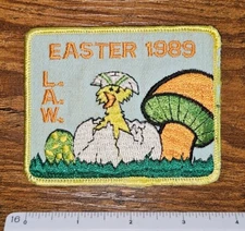 Easter Chick Hatching League of American Wheelmen 1989 Easter Patch
