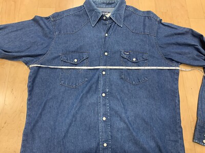 Chemise boutonnée vintage années 90 Wrangler Western Pearl