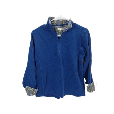 ORVIS SIGNATURE SOFTEST PRINT-TRIMMED QUARTER-ZIP SWEATSHIRT Small 2F1L ORVIS SIGNATURE SOFTEST PRINT-TRIMMED QUARTER-ZIP SWEATSHIRT Small 2F1L