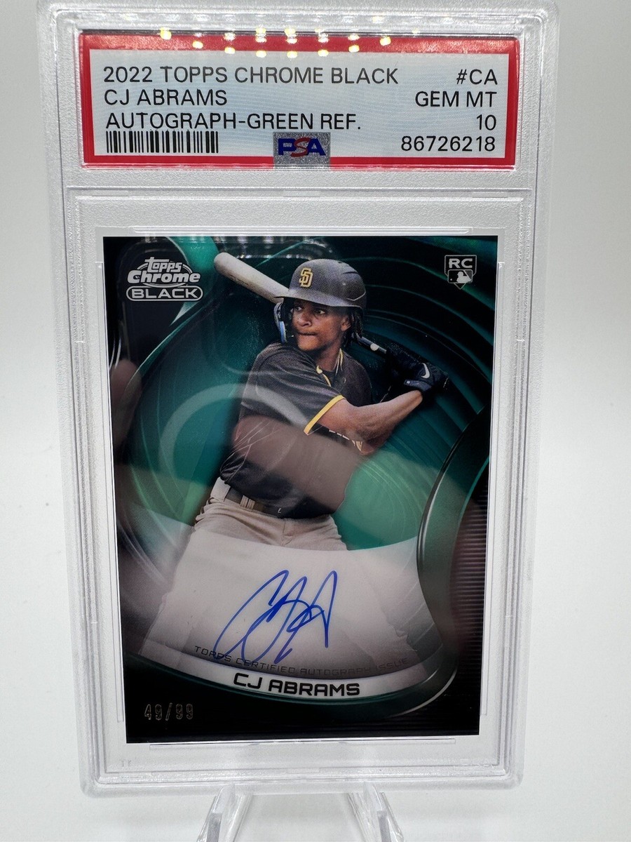 2022 Topps Chrome Black Green Refractor CJ Abrams Autograph RC /99 