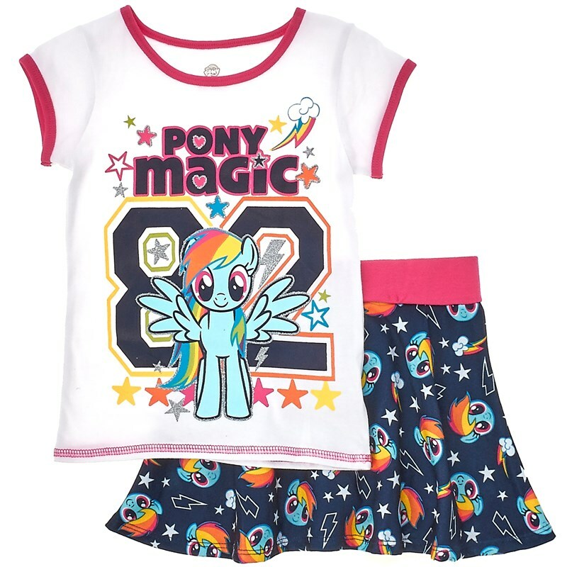 My Little Pony Magic Rainbow Dash Toddler Girls T-Shirt and Skort