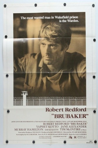 Brubaker  1980 Single sided Original Movie Poster 27" x 41"