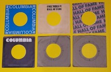 Lot of 6 Vintage Columbia Records 45 RPM 7" Original Factory Company Sleeves