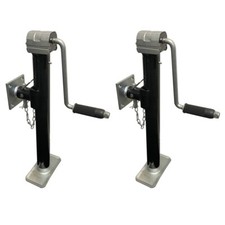 2 x Trailer Jack Side Winding 1300kg Hold Up Type c/w detachable Swivel Plate