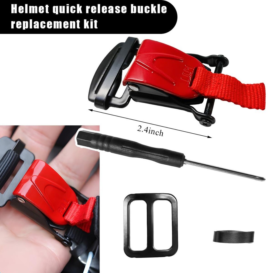 Helmet Quick Release Buckle Kit, Motorcycle Helmet Chin Strap Adapter