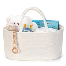 Diaper Caddy Organizer, Empty Gift Basket for Newborn Essentials, Baby Storag...
