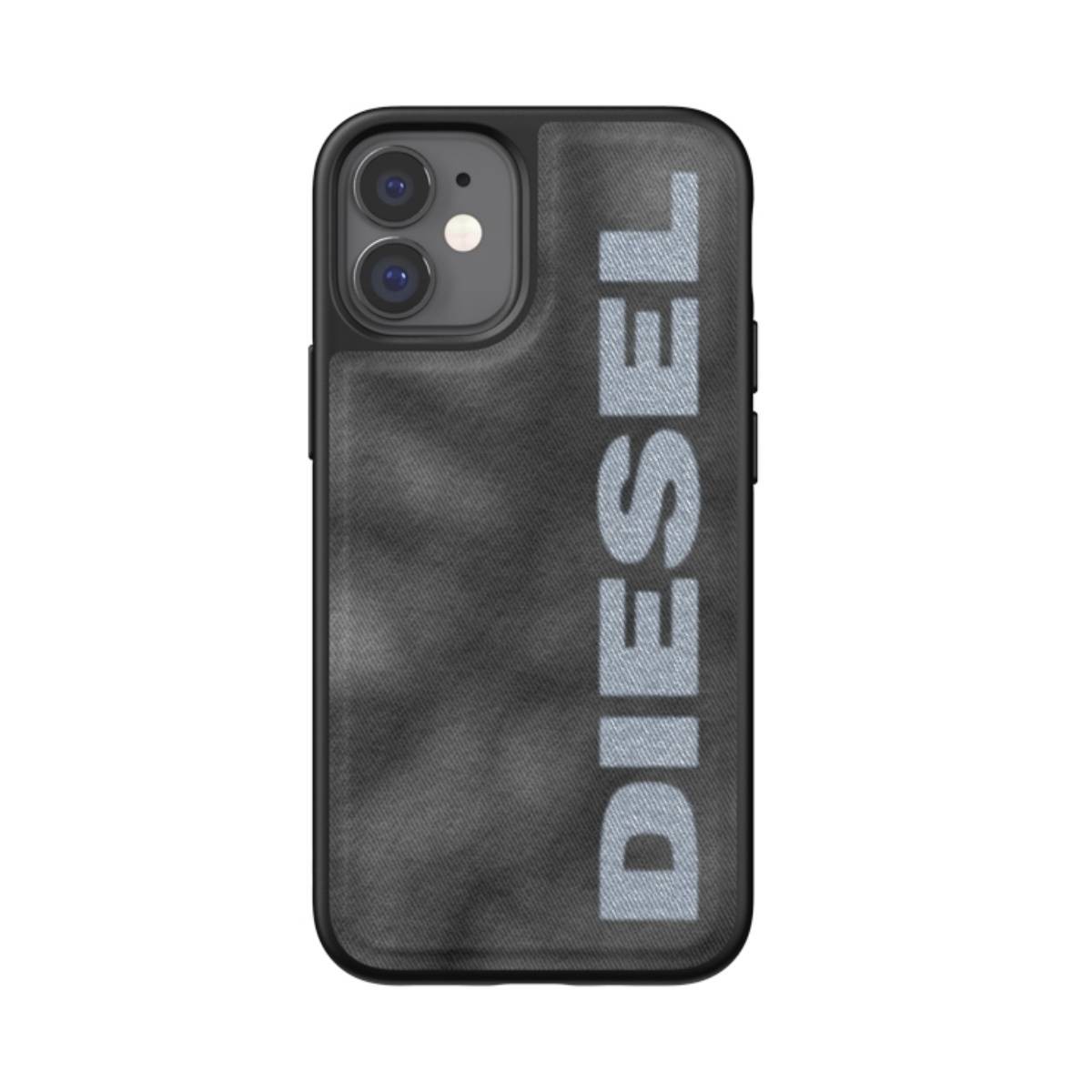 Coque rigide Diesel iPhone 12 Mini finition denim noir premium