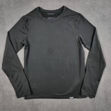 Patagonia Capilene Base Layer Shirt Kids Medium 10 Black Long Sleeve Top 64691