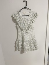 LoveShackFancy Size 0 Ruffle Floral Mini  Dress Lace