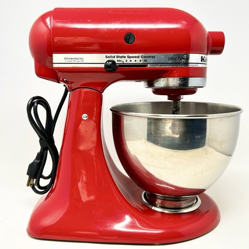 KitchenAid KSM90 300-Watt Ultra Power 4.5 Quart Stand Mixer Red w/ 3 Attachments - Picture 2 of 8