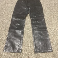Vintage Y2K Gap Boot Cut Black Leather Pants Women  s Size 10