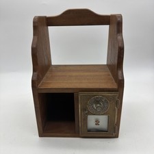 Vintage Post Office Door Mail Box Piggy Bank Wood Handmade With Combination