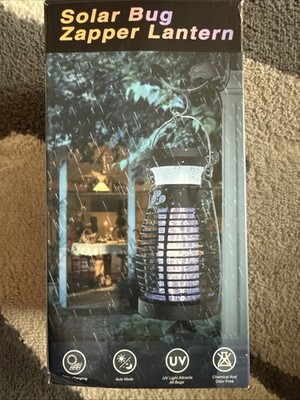 NEW Solar Powered Bug Zapper Lantern, 8h battery. Model: BK-21 in original box