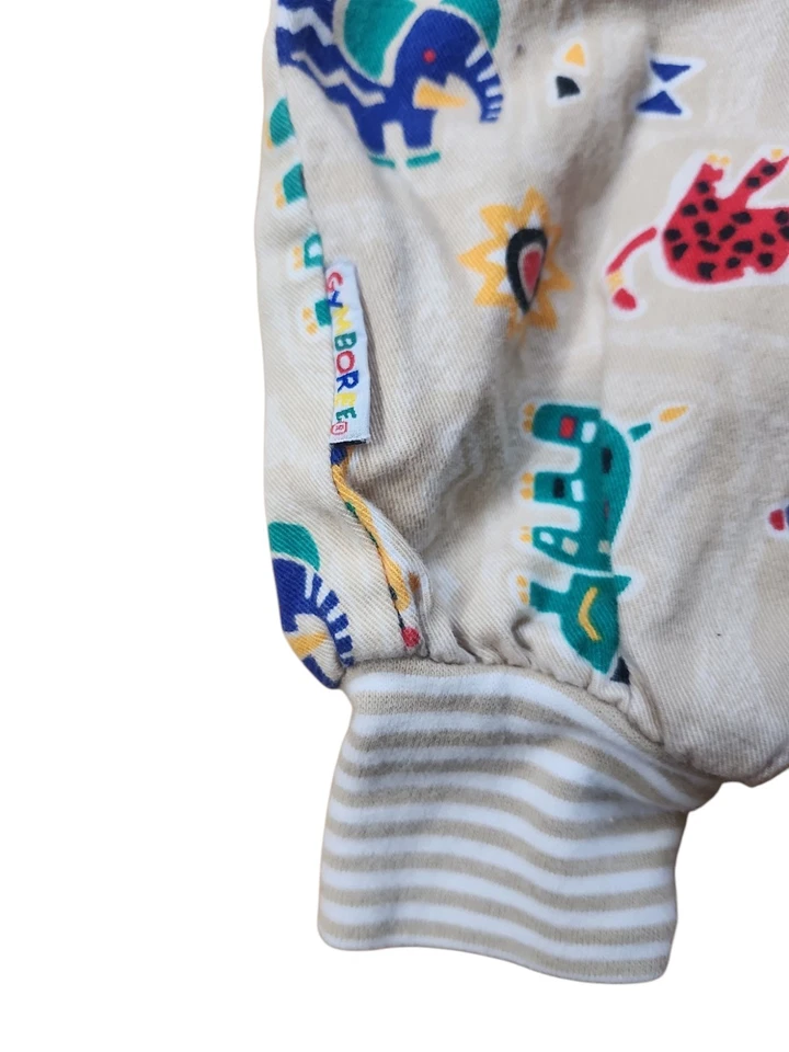 Mono Gymboree Vintage Años 90 Talla Infantil Caqui Algodón Multicolor Animal Novedad Foto 3 de 4