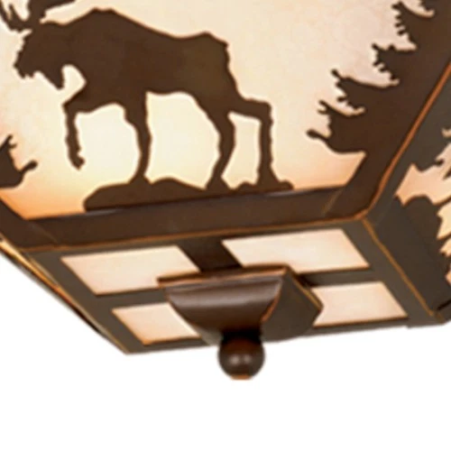 Vaxcel Lighting CC55614 Yellowstone 3 Light Flush Mount Indoor - Bronze - Picture 6 of 11